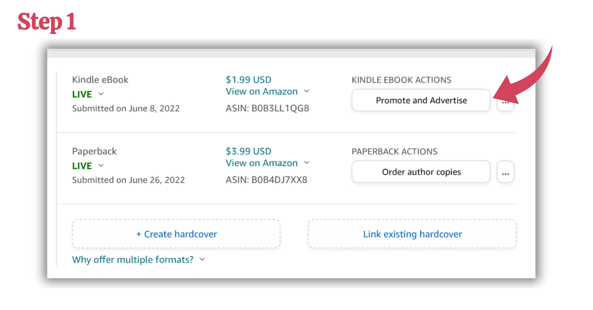 Step1: Amazon KDP Marketing page