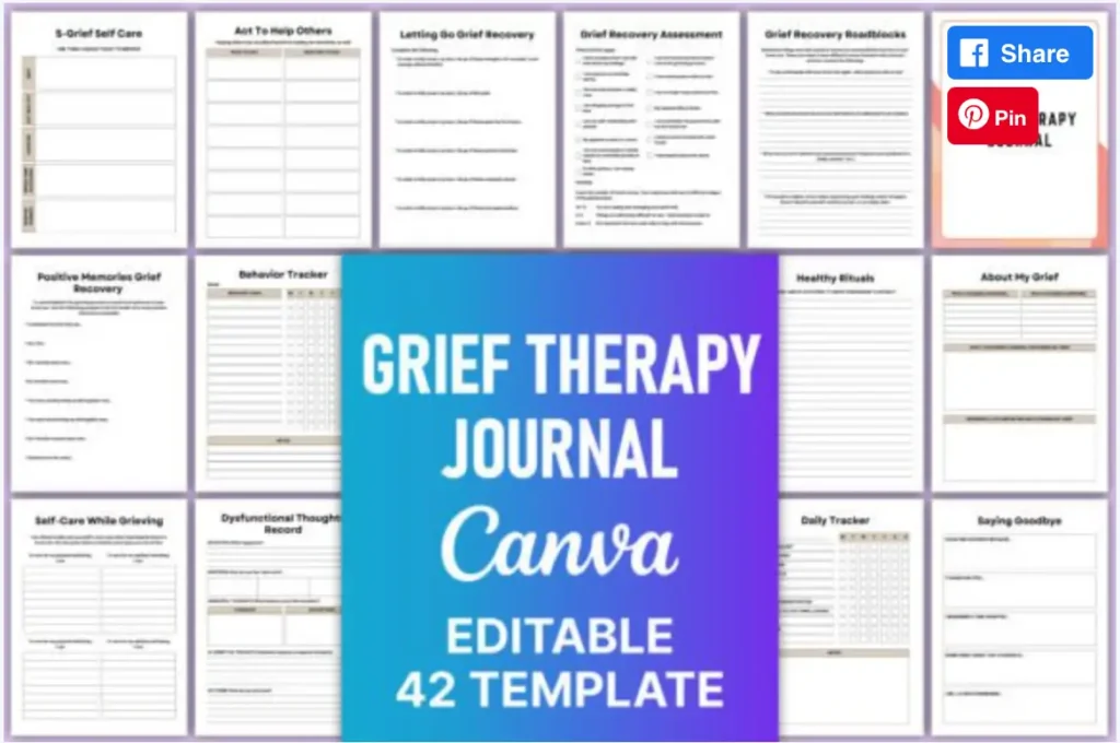 19 Guided Grief Journal