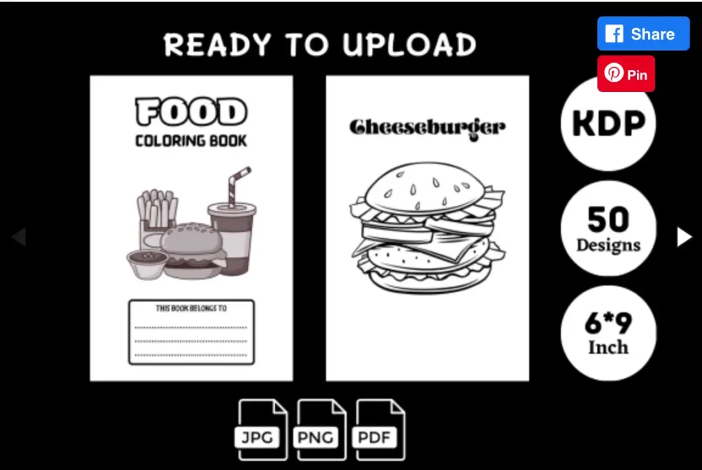 23 Food And Snacks Coloring Book