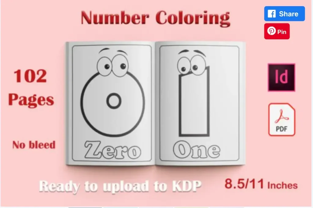 31 1 Number Coloring Book for Toddlers