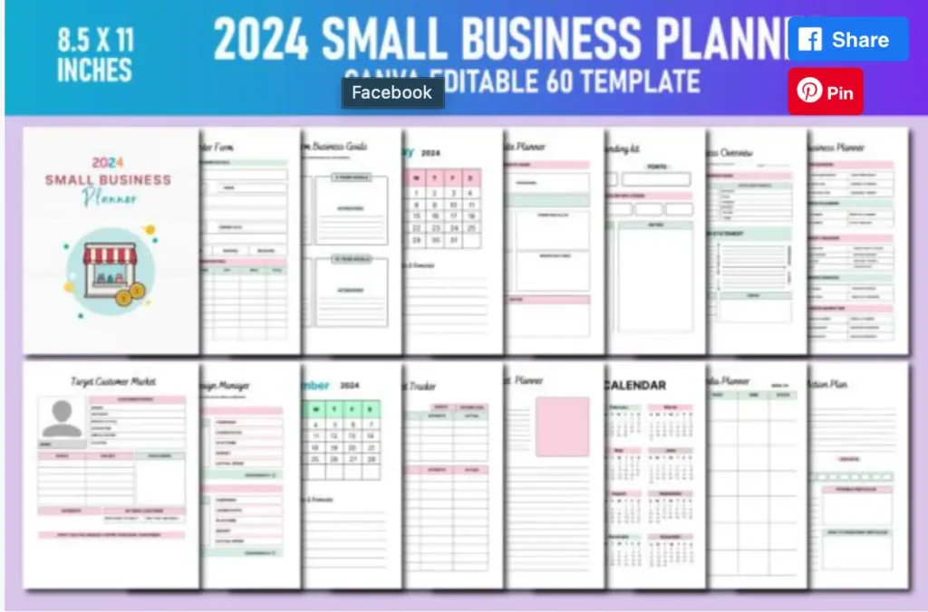 6 Small Business Planner